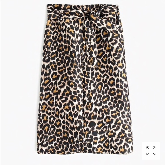 J.Crew• Leopard Tie- Waist Skirt - Picture 3 of 8